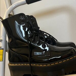 Dr. Martens Shiny Black Platform Boots